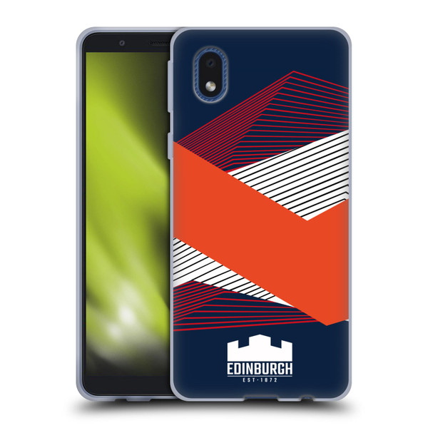 Edinburgh Rugby Graphics Shapes Soft Gel Case for Samsung Galaxy A01 Core (2020)