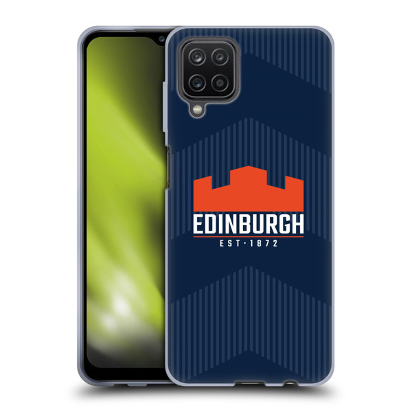 Edinburgh Rugby Graphics Lines Soft Gel Case for Samsung Galaxy A12 (2020)