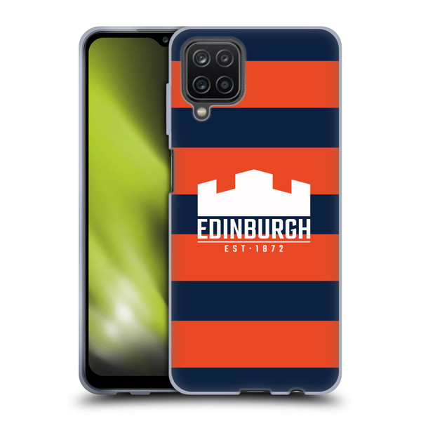 Edinburgh Rugby Graphics Stripes Soft Gel Case for Samsung Galaxy A12 (2020)