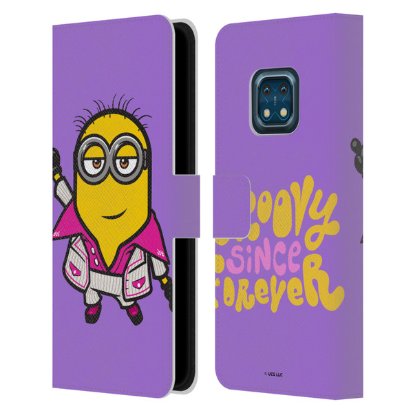 Minions Rise of Gru(2021) 70's Phil Leather Book Wallet Case Cover For Nokia XR20