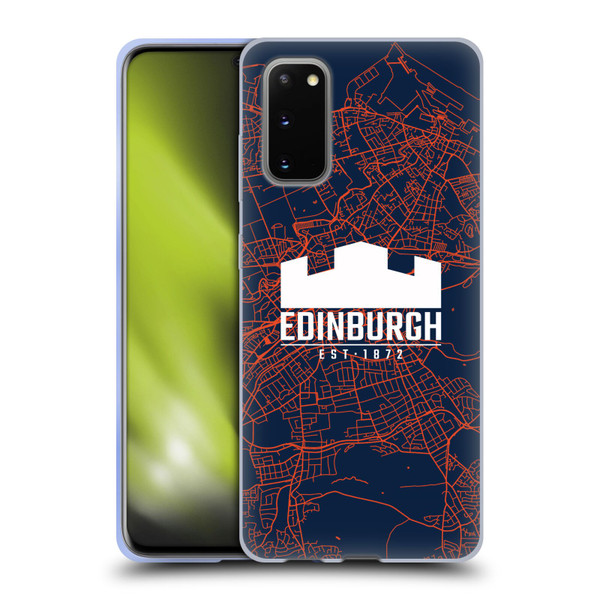 Edinburgh Rugby Graphics Map Soft Gel Case for Samsung Galaxy S20 / S20 5G