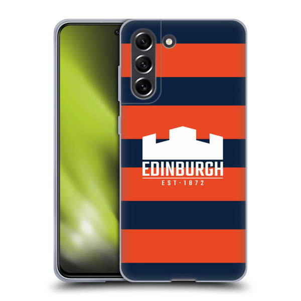 Edinburgh Rugby Graphics Stripes Soft Gel Case for Samsung Galaxy S21 FE 5G
