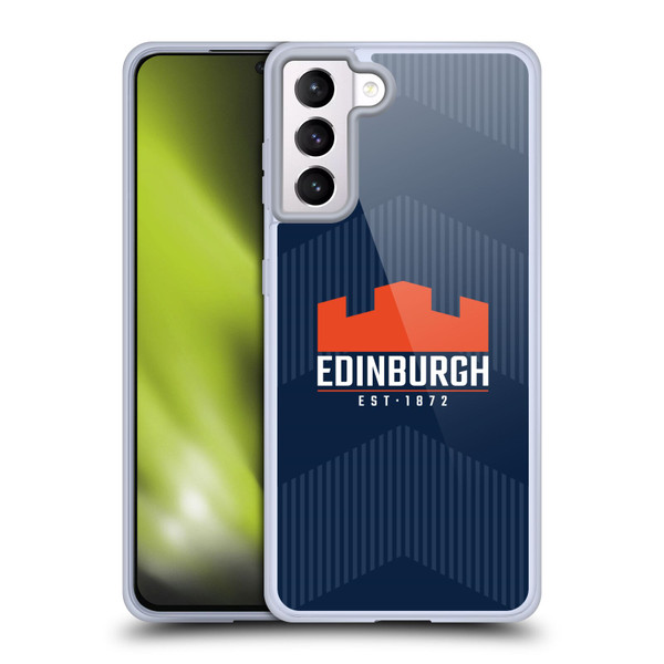 Edinburgh Rugby Graphics Lines Soft Gel Case for Samsung Galaxy S21+ 5G