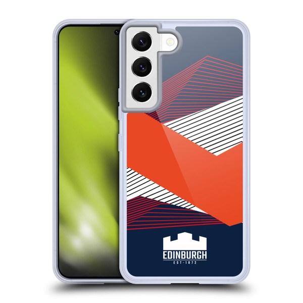 Edinburgh Rugby Graphics Shapes Soft Gel Case for Samsung Galaxy S22 5G