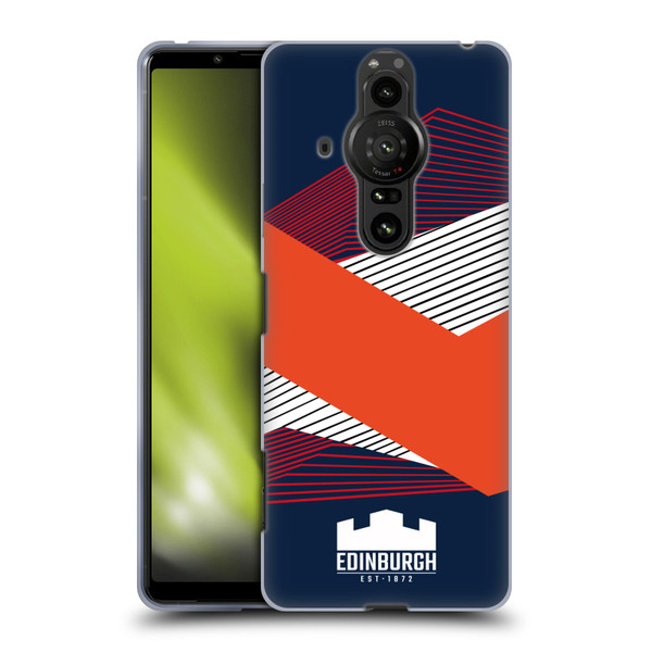 Edinburgh Rugby Graphics Shapes Soft Gel Case for Sony Xperia Pro-I