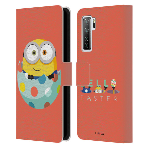 Minions Rise of Gru(2021) Easter 2021 Bob Egg Leather Book Wallet Case Cover For Huawei Nova 7 SE/P40 Lite 5G