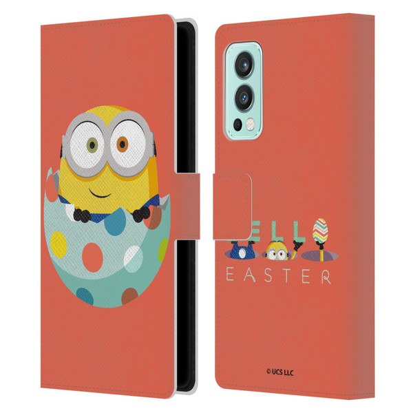 Minions Rise of Gru(2021) Easter 2021 Bob Egg Leather Book Wallet Case Cover For OnePlus Nord 2 5G