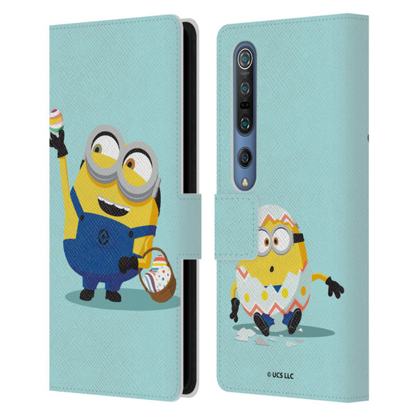 Minions Rise of Gru(2021) Easter 2021 Bob Egg Hunt Leather Book Wallet Case Cover For Xiaomi Mi 10 5G / Mi 10 Pro 5G