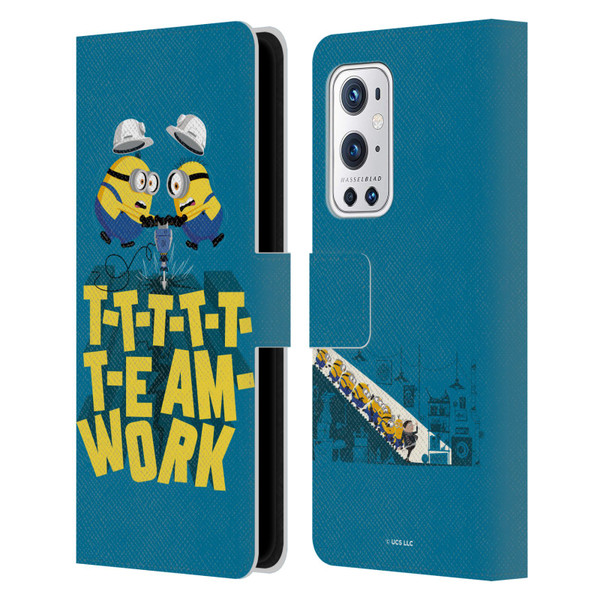 Minions Rise of Gru(2021) Graphics Teamwork Leather Book Wallet Case Cover For OnePlus 9 Pro