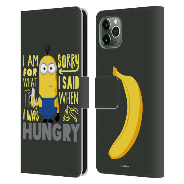 Minions Rise of Gru(2021) Humor Hungry Leather Book Wallet Case Cover For Apple iPhone 11 Pro Max