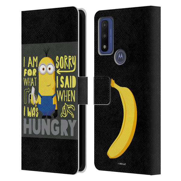 Minions Rise of Gru(2021) Humor Hungry Leather Book Wallet Case Cover For Motorola G Pure