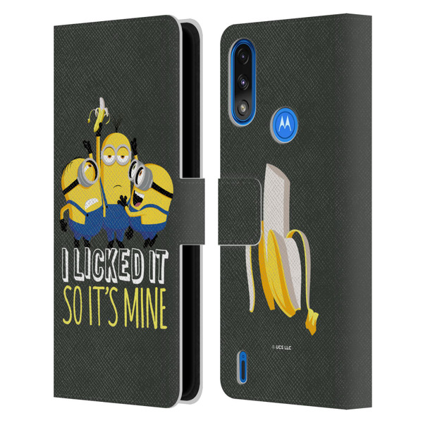 Minions Rise of Gru(2021) Humor Banana Leather Book Wallet Case Cover For Motorola Moto E7 Power / Moto E7i Power