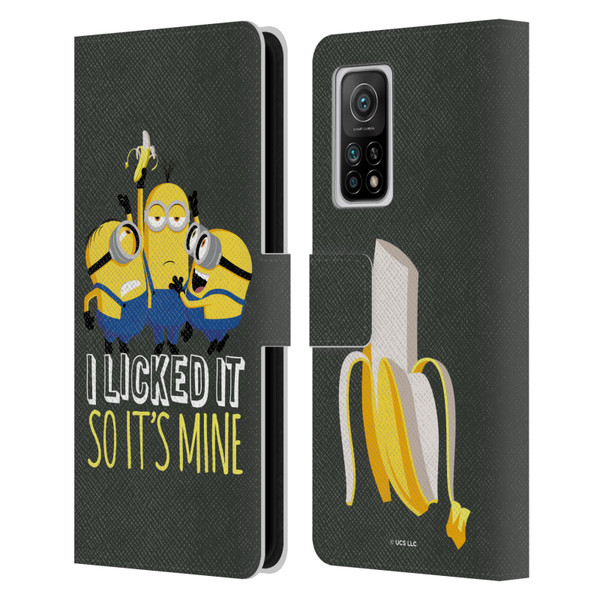 Minions Rise of Gru(2021) Humor Banana Leather Book Wallet Case Cover For Xiaomi Mi 10T 5G