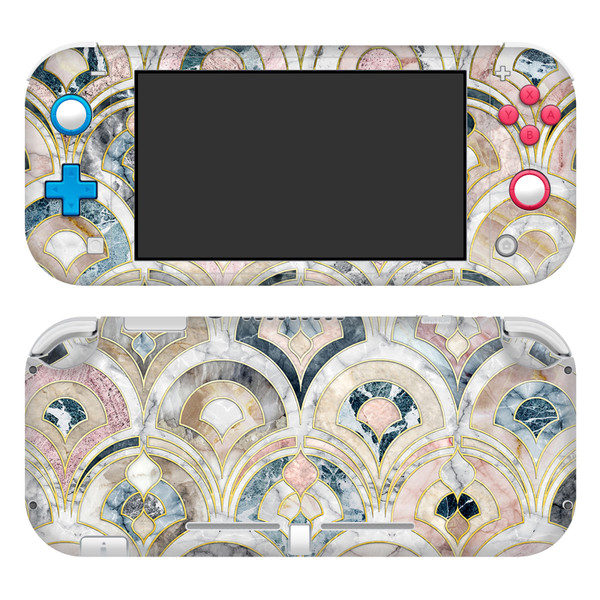 Micklyn Le Feuvre Art Mix Art Deco Tiles In Soft Pastels Vinyl Sticker Skin Decal Cover for Nintendo Switch Lite