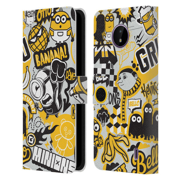 Minions Rise of Gru(2021) Iconic Mayhem Pattern 1 Leather Book Wallet Case Cover For Nokia C10 / C20