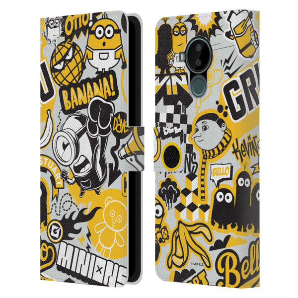 Minions Rise of Gru(2021) Iconic Mayhem Pattern 1 Leather Book Wallet Case Cover For Nokia C30
