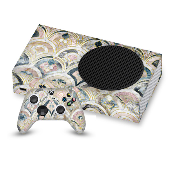Micklyn Le Feuvre Art Mix Art Deco Tiles In Soft Pastels Vinyl Sticker Skin Decal Cover for Microsoft Series S Console & Controller