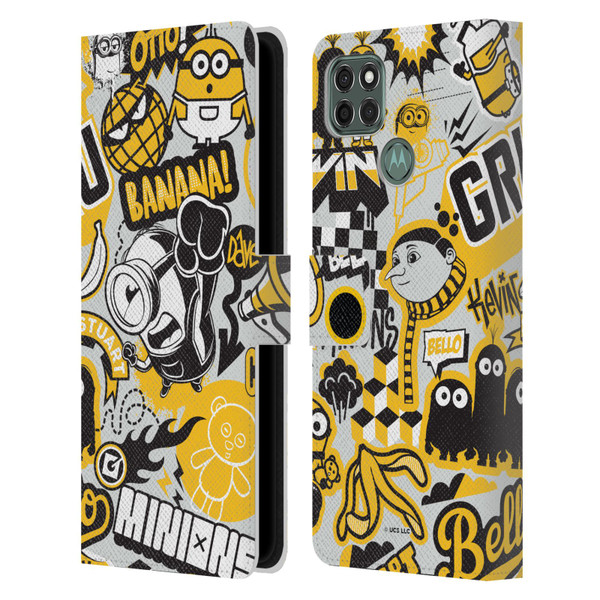 Minions Rise of Gru(2021) Iconic Mayhem Pattern 1 Leather Book Wallet Case Cover For Motorola Moto G9 Power