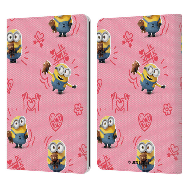 Minions Rise of Gru(2021) Valentines 2021 Bob Pattern Leather Book Wallet Case Cover For Amazon Kindle Paperwhite 1 / 2 / 3