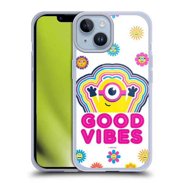 Minions Rise of Gru(2021) Day Tripper Good Vibes Soft Gel Case for Apple iPhone 14