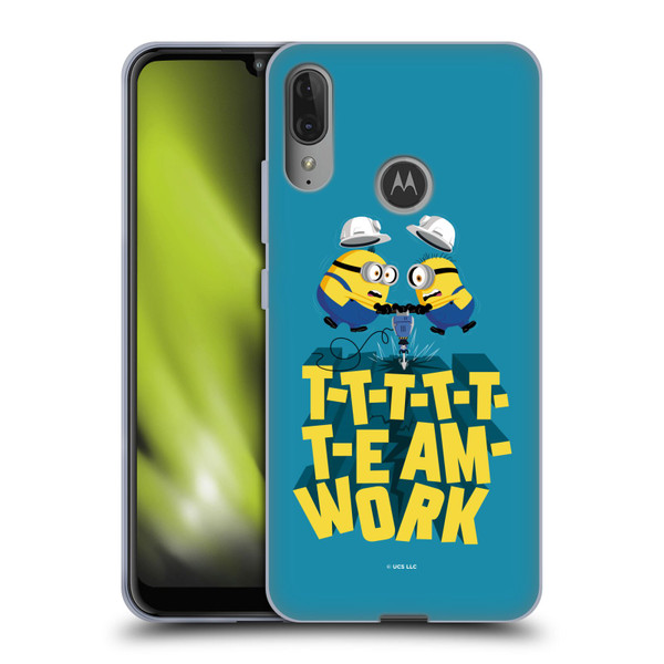 Minions Rise of Gru(2021) Graphics Teamwork Soft Gel Case for Motorola Moto E6 Plus