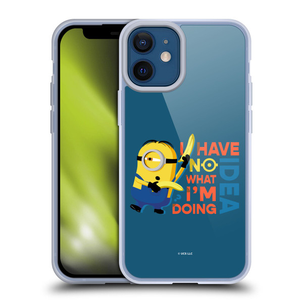 Minions Rise of Gru(2021) Humor No Idea Soft Gel Case for Apple iPhone 12 Mini