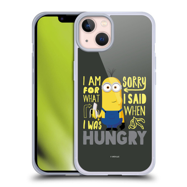 Minions Rise of Gru(2021) Humor Hungry Soft Gel Case for Apple iPhone 13