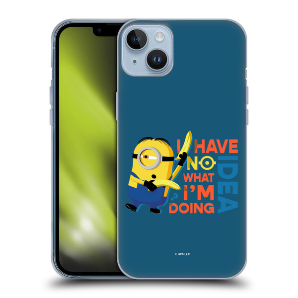 Minions Rise of Gru(2021) Humor No Idea Soft Gel Case for Apple iPhone 14 Plus