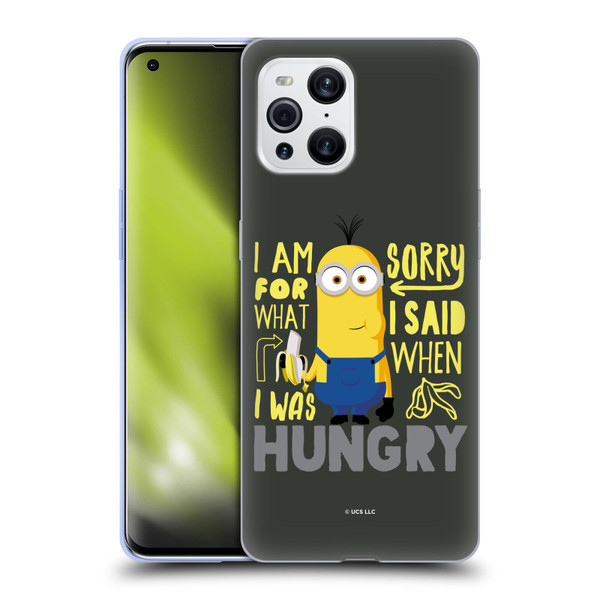 Minions Rise of Gru(2021) Humor Hungry Soft Gel Case for OPPO Find X3 / Pro