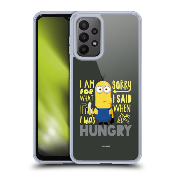 Minions Rise of Gru(2021) Humor Hungry Soft Gel Case for Samsung Galaxy A23 / 5G (2022)