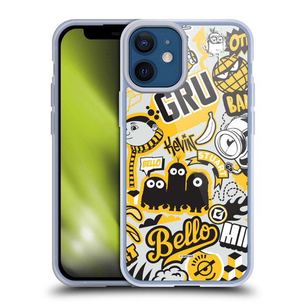 Minions Rise of Gru(2021) Iconic Mayhem Pattern 1 Soft Gel Case for Apple iPhone 12 Mini