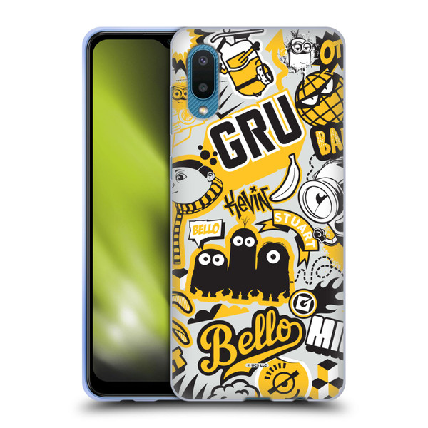 Minions Rise of Gru(2021) Iconic Mayhem Pattern 1 Soft Gel Case for Samsung Galaxy A02/M02 (2021)
