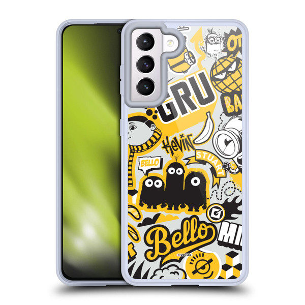 Minions Rise of Gru(2021) Iconic Mayhem Pattern 1 Soft Gel Case for Samsung Galaxy S21 5G