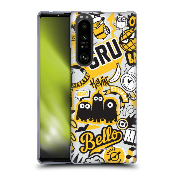 Minions Rise of Gru(2021) Iconic Mayhem Pattern 1 Soft Gel Case for Sony Xperia 1 III