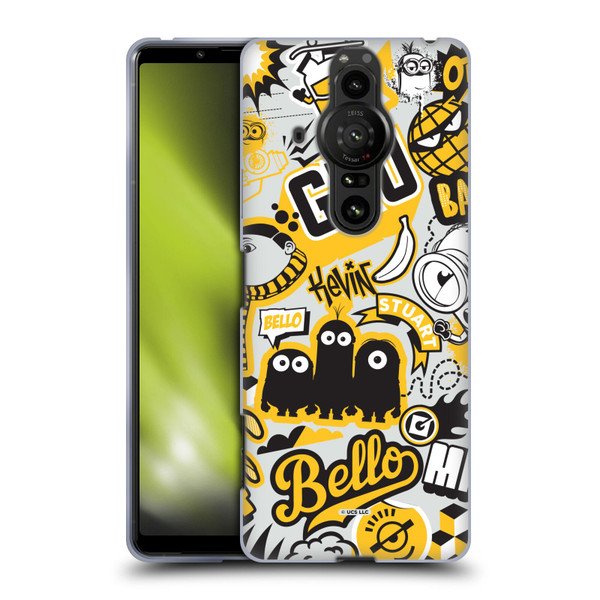 Minions Rise of Gru(2021) Iconic Mayhem Pattern 1 Soft Gel Case for Sony Xperia Pro-I