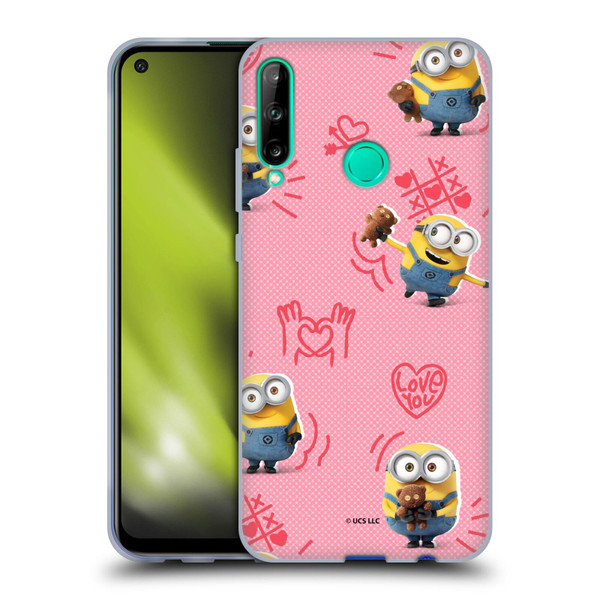 Minions Rise of Gru(2021) Valentines 2021 Bob Pattern Soft Gel Case for Huawei P40 lite E