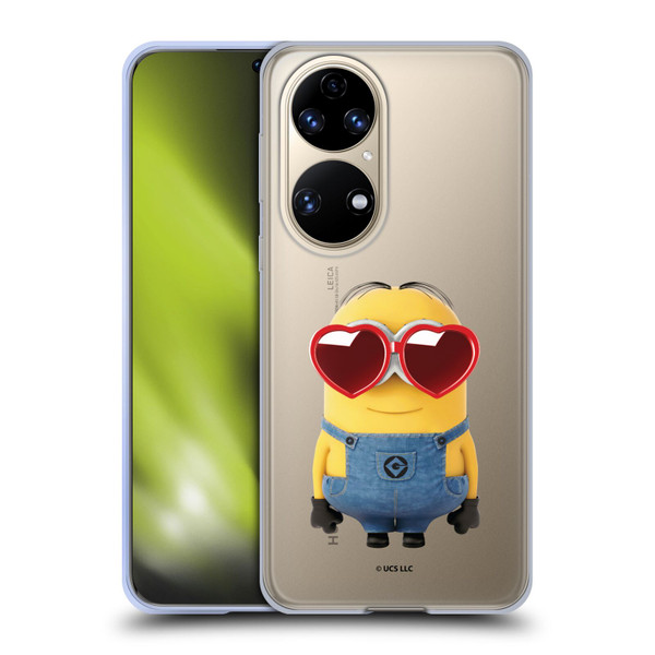 Minions Rise of Gru(2021) Valentines 2021 Heart Glasses Soft Gel Case for Huawei P50
