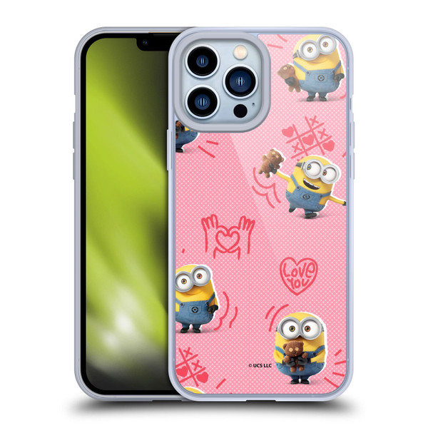 Minions Rise of Gru(2021) Valentines 2021 Bob Pattern Soft Gel Case for Apple iPhone 13 Pro Max