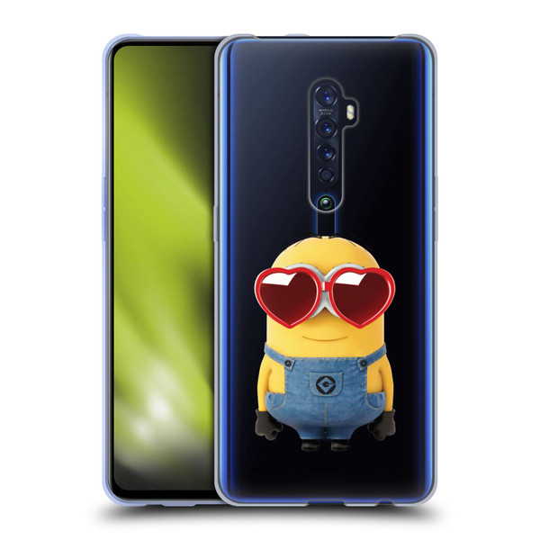 Minions Rise of Gru(2021) Valentines 2021 Heart Glasses Soft Gel Case for OPPO Reno 2