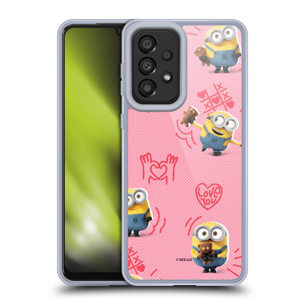 Minions Rise of Gru(2021) Valentines 2021 Bob Pattern Soft Gel Case for Samsung Galaxy A33 5G (2022)