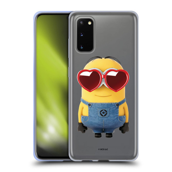 Minions Rise of Gru(2021) Valentines 2021 Heart Glasses Soft Gel Case for Samsung Galaxy S20 / S20 5G