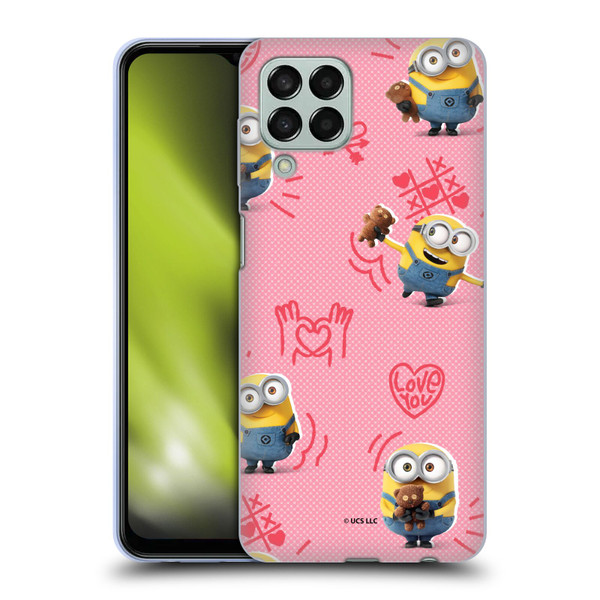 Minions Rise of Gru(2021) Valentines 2021 Bob Pattern Soft Gel Case for Samsung Galaxy M33 (2022)