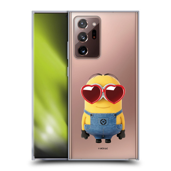 Minions Rise of Gru(2021) Valentines 2021 Heart Glasses Soft Gel Case for Samsung Galaxy Note20 Ultra / 5G