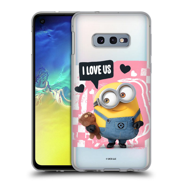 Minions Rise of Gru(2021) Valentines 2021 Bob Loves Bear Soft Gel Case for Samsung Galaxy S10e