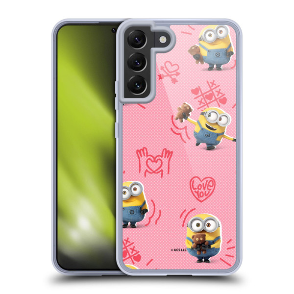 Minions Rise of Gru(2021) Valentines 2021 Bob Pattern Soft Gel Case for Samsung Galaxy S22+ 5G