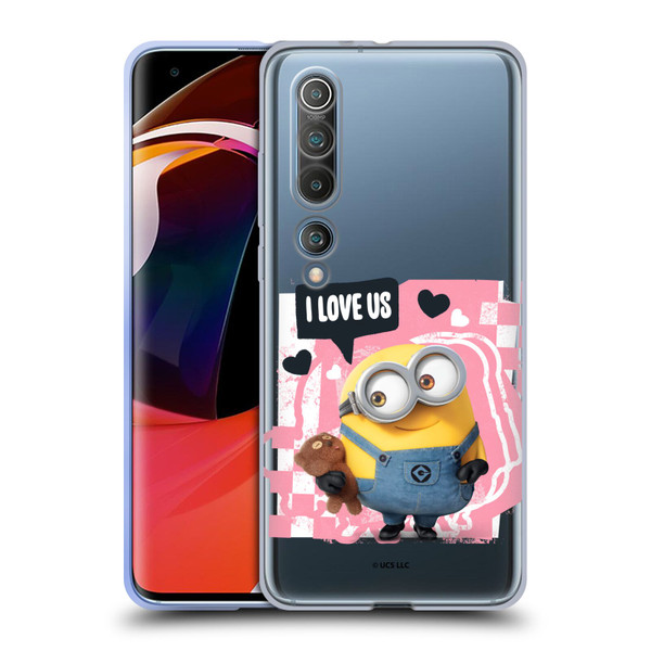 Minions Rise of Gru(2021) Valentines 2021 Bob Loves Bear Soft Gel Case for Xiaomi Mi 10 5G / Mi 10 Pro 5G