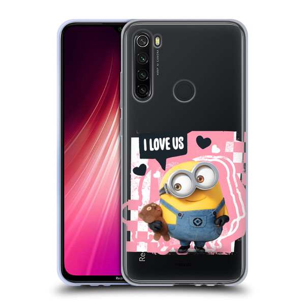 Minions Rise of Gru(2021) Valentines 2021 Bob Loves Bear Soft Gel Case for Xiaomi Redmi Note 8T