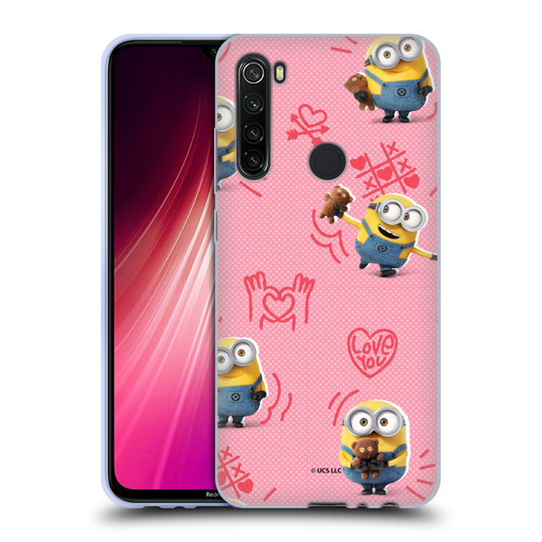 Minions Rise of Gru(2021) Valentines 2021 Bob Pattern Soft Gel Case for Xiaomi Redmi Note 8T