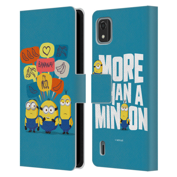 Minions Rise of Gru(2021) Graphics Speech Bubbles Leather Book Wallet Case Cover For Nokia C2 2nd Edition