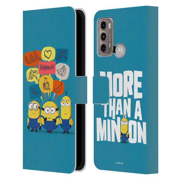 Minions Rise of Gru(2021) Graphics Speech Bubbles Leather Book Wallet Case Cover For Motorola Moto G60 / Moto G40 Fusion